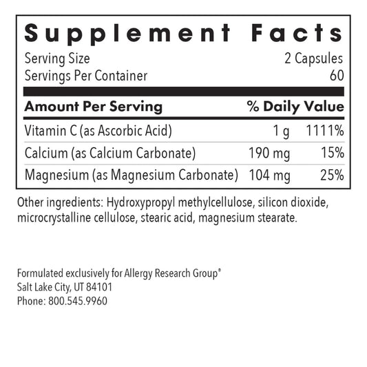 Buffered Vitamin C Supplement Facts