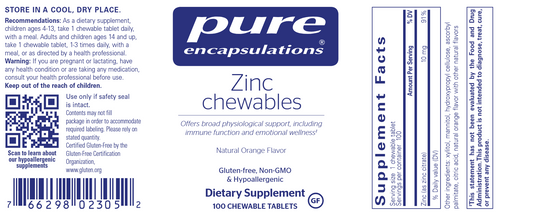 Zinc Chewables