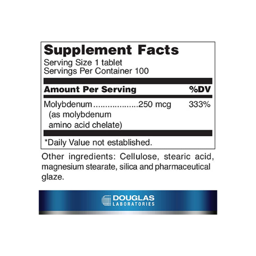 Molybdenum Tablets 250 mcg (100 tabs)